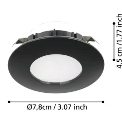 Spots-EGLO Pineda Inbouwlamp - LED - Ø 16.5 cm - Zwart