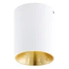 Spots-EGLO plafondspot Polasso - wit/goud - Ø10 cm
