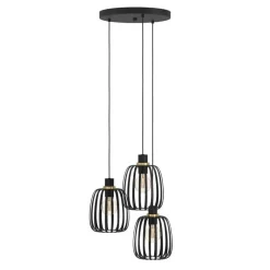 Hanglampen-EGLO Pocicas Hanglamp - E27 - Ø 35 cm - Zwart/Goud