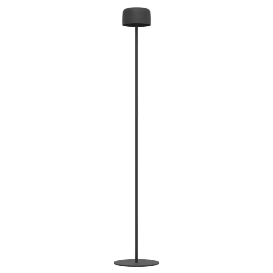 EGLO Roccanova-L Vloerlamp - Solar - 120 cm - Zwart - Oplaadbaar