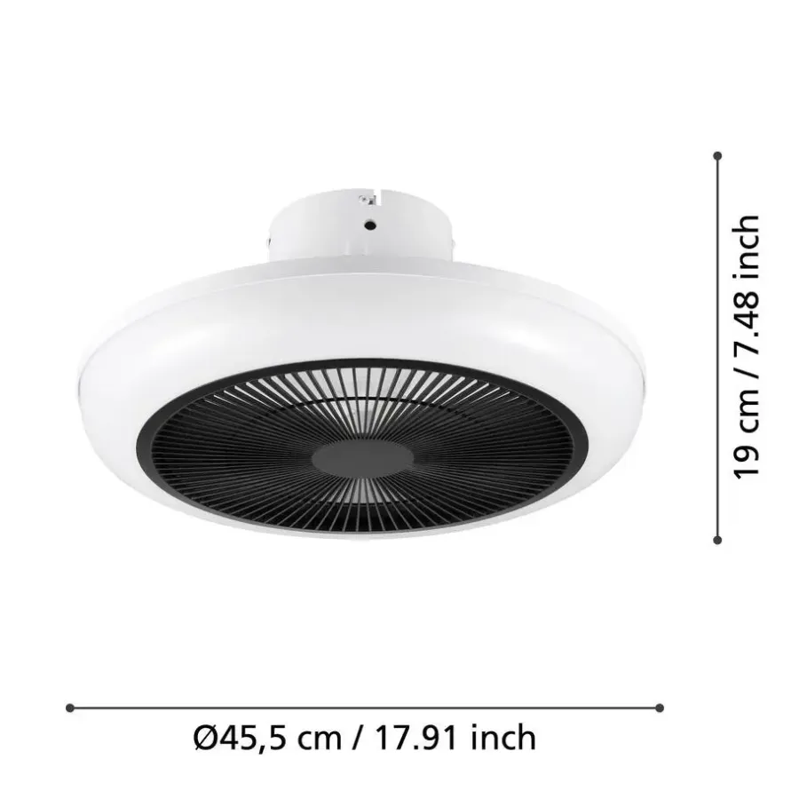 EGLO Sangineto Plafondventilator - LED - Ø 45,5 cm - Wit, Zwart