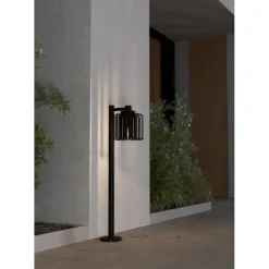 EGLO Selinus Staande lamp - E27 - Glas - Zwart