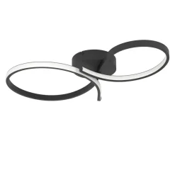 EGLO Serpins Plafondlamp - LED - 60 cm - Zwart/Wit