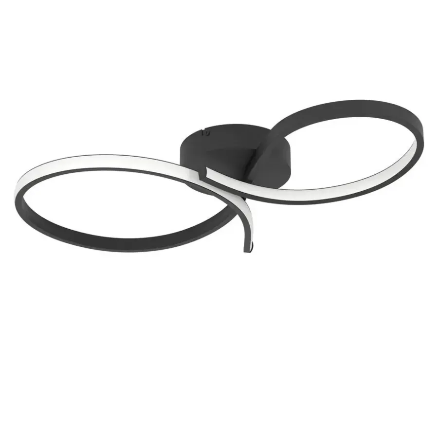 EGLO Serpins Plafondlamp - LED - 60 cm - Zwart/Wit