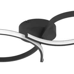 EGLO Serpins Plafondlamp - LED - 60 cm - Zwart/Wit
