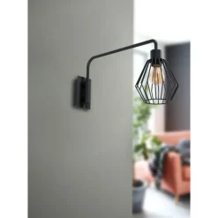 Wandlampen-EGLO Tabillano 1 Wandlamp - E27 - 16 cm - Zwart