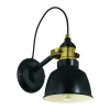 Wandlampen-EGLO Thornford Wandlamp - E27 - Staal - Zwart/Goud