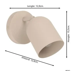 Spots-EGLO Tilston Spot - E14 - 12 cm - Zandkleur - Kantelbaar