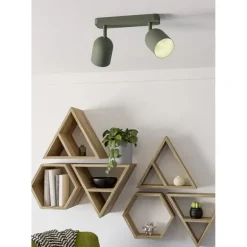 Spots-EGLO Tilston Spot - E14 - 28 cm - Groen - Kantelbaar