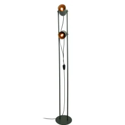 Staande Lampen-EGLO Tilston Vloerlamp - E14 - 142.5 cm - Groen - Kantelbaar