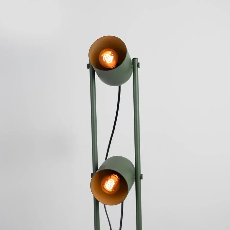 Staande Lampen-EGLO Tilston Vloerlamp - E14 - 142.5 cm - Groen - Kantelbaar