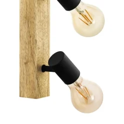 Spots-EGLO Townshend 3 Spot - E27 - 63 cm - Bruin/Zwart
