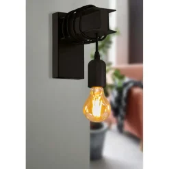 Wandlampen-EGLO Townshend 6 Wandlamp - E27 - 19 cm - Zwart