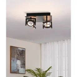 EGLO Trastanello Opbouwspot - LED - 4 lichts - Zwart