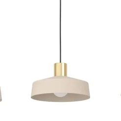 EGLO Valdiola Hanglamp - E27 - 93 cm - Beige/Goud - Staal