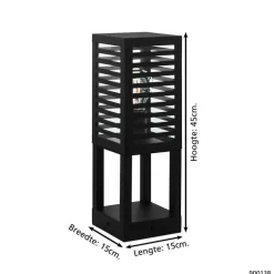 EGLO Alamonte3SokkellampBuiten-E27-45cm-Zwart