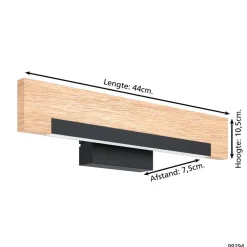 EGLO CamachoWandlamp-LED-44cm-Zwart/Bruin