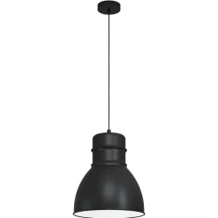 Hanglampen-EGLO EburyHanglamp-E27-Ø38cm-Zwart/Wit