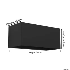 EGLO LesmoWandlampBuiten-LED-24cm-Zwart