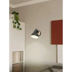 Wandlampen-EGLO LubenhamWandlamp-1lichts-E27-Zwart,Bruin