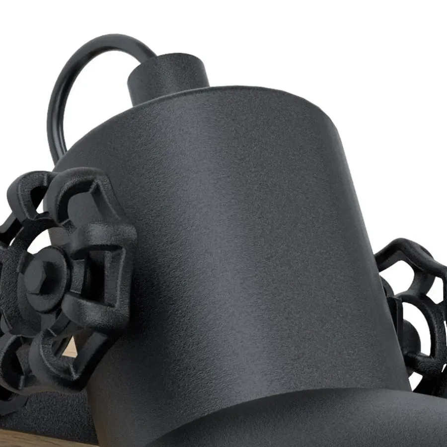 Wandlampen-EGLO LubenhamWandlamp-1lichts-E27-Zwart,Bruin