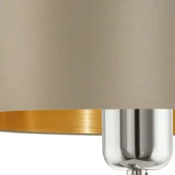 EGLO Maserlo-Wandlamp-1Lichts-ø23cm-Nikkel-Mat-Taupe-Goud