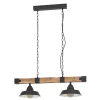 EGLO OldburyHanglamp-E27-86cm-Zwart/Bruin/Landelijk