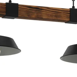 EGLO OldburyHanglamp-E27-86cm-Zwart/Bruin/Landelijk