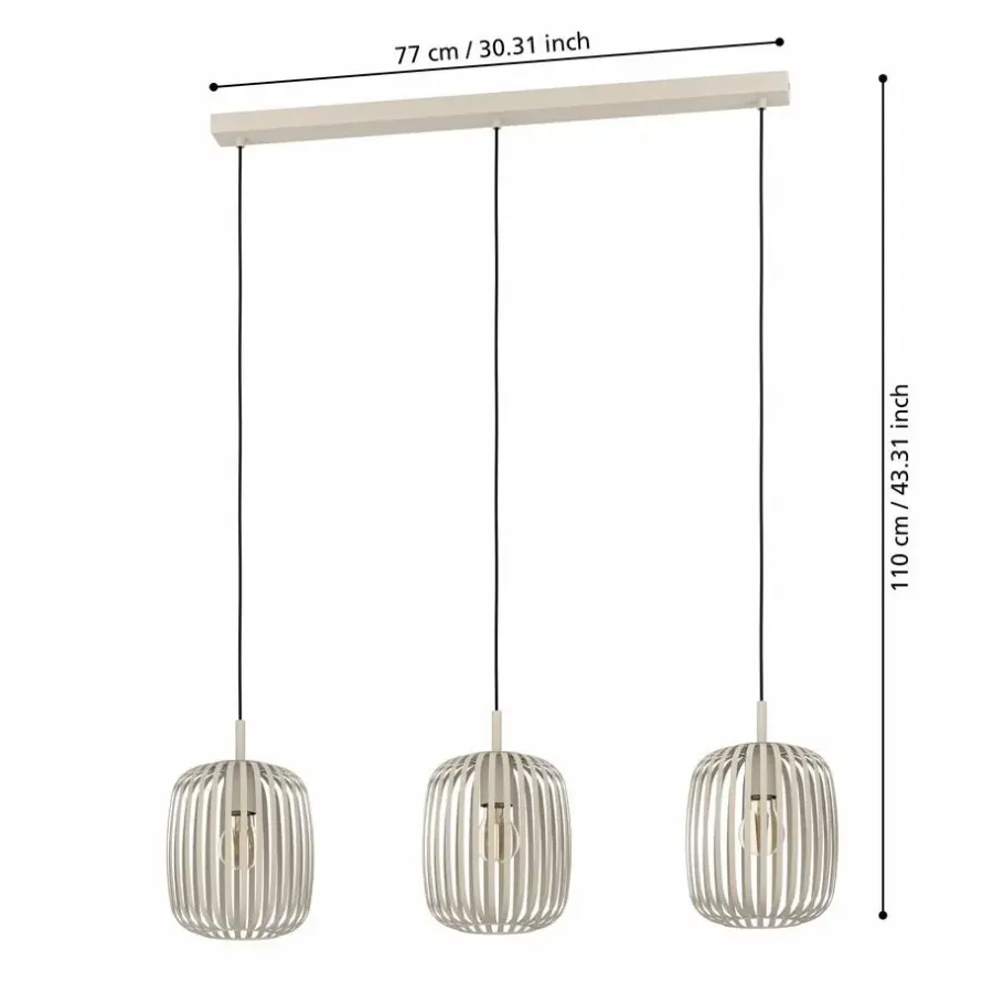 EGLO RomazzinaHanglamp-E27-90cm-Zandkleur