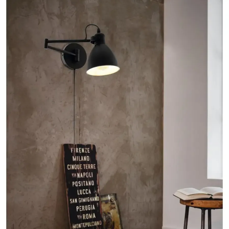 Wandlampen-EGLO SanPeriWandlamp-E27-30cm-Zwart