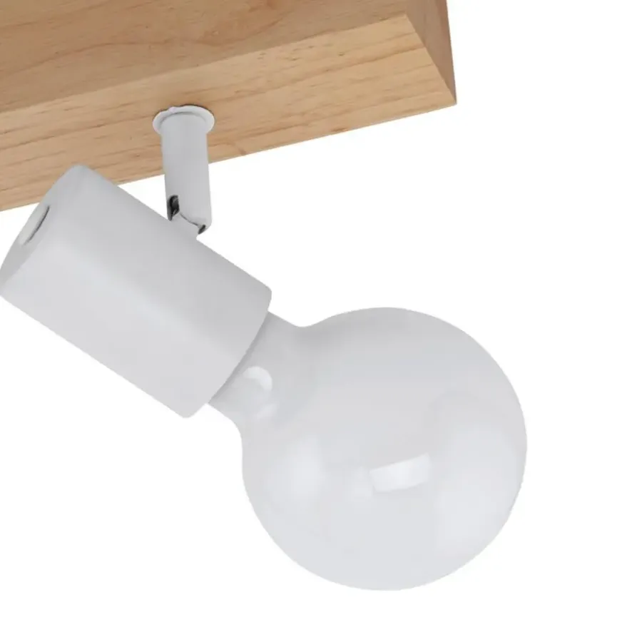 EGLO Townshend3-Plafondlamp-3-lichts-E27-eikenhout/wit