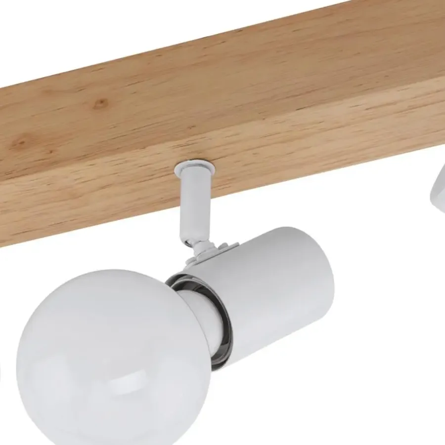 EGLO Townshend3-Plafondlamp-3-lichts-E27-eikenhout/wit