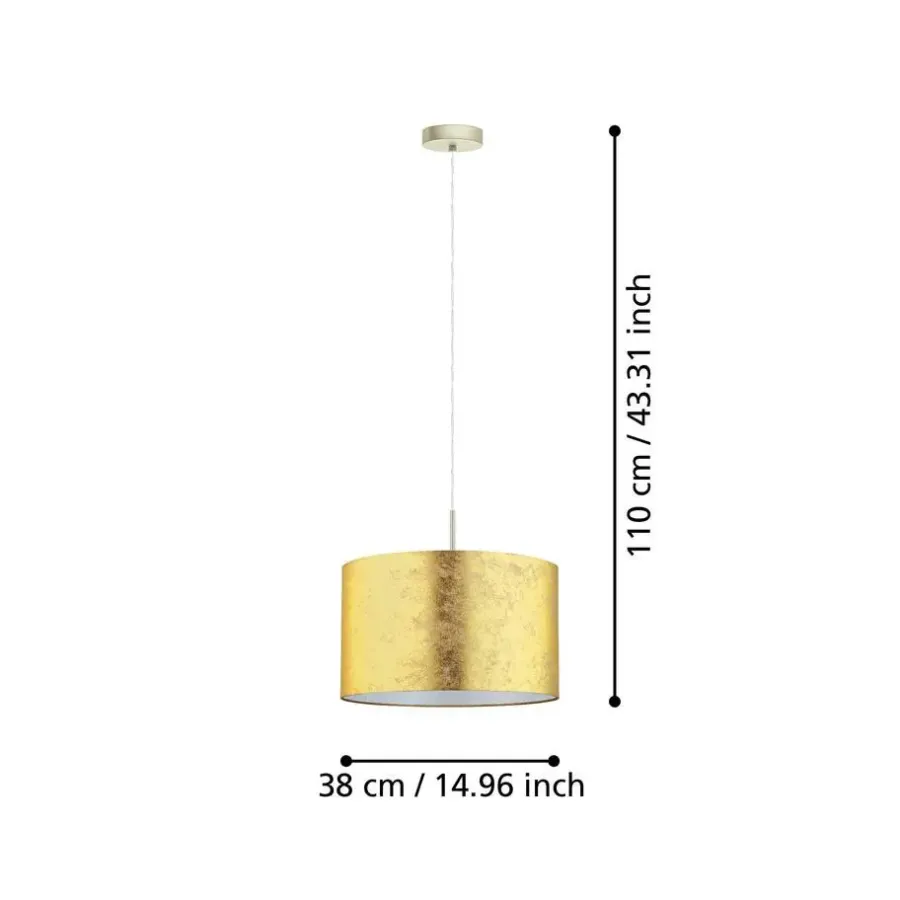 EGLO ViserbellaHanglamp-E27-Ø38cm-Champagne/Goud