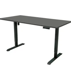 Zit-Sta-Bureaus-IVOL Elektrisch verstelbaar bureau - 180x80 cm - Single motor - Zwart / Antraciet