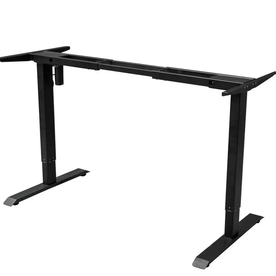 Zit-Sta-Bureaus-IVOL Elektrisch verstelbaar bureau - 180x80 cm - Single motor - Zwart / Antraciet