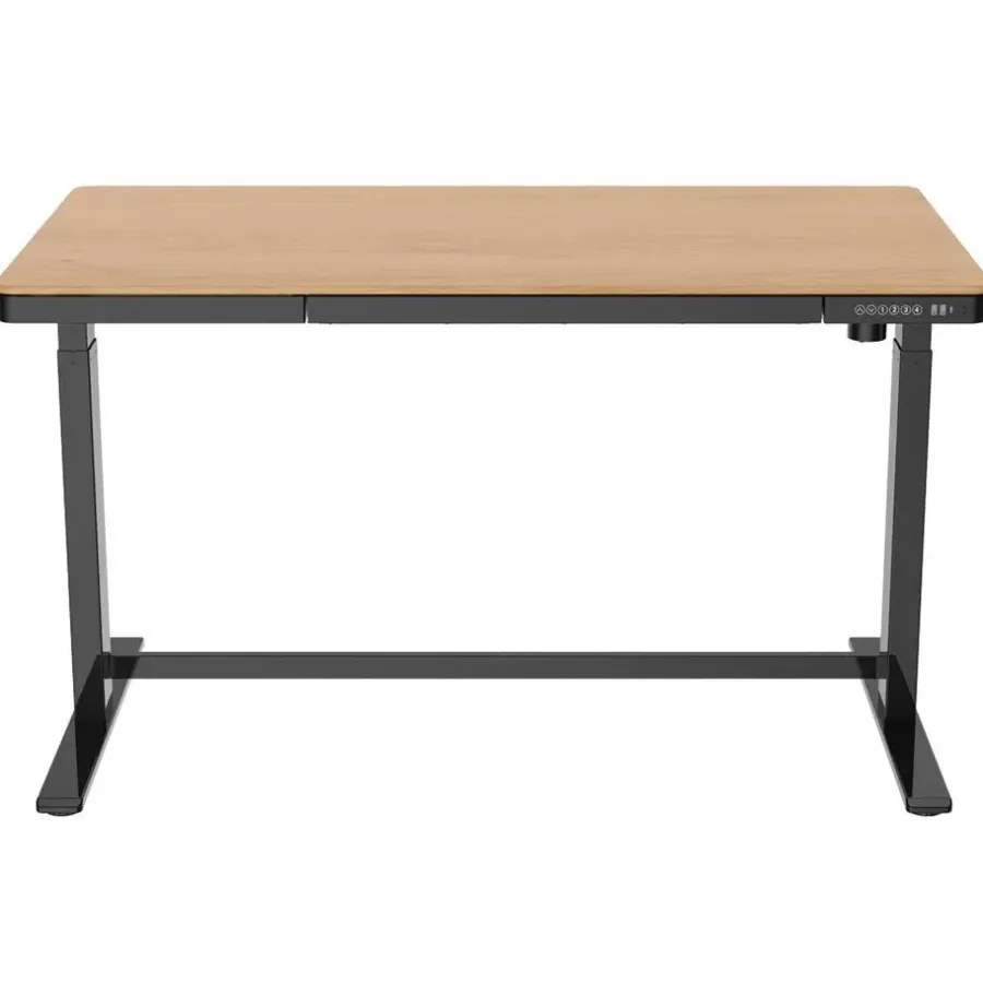 Bureaus-Euroseats Elektrisch verstelbaar bureau / thuiswerkplek - 140x70 cm - Whitewash eiken - Z