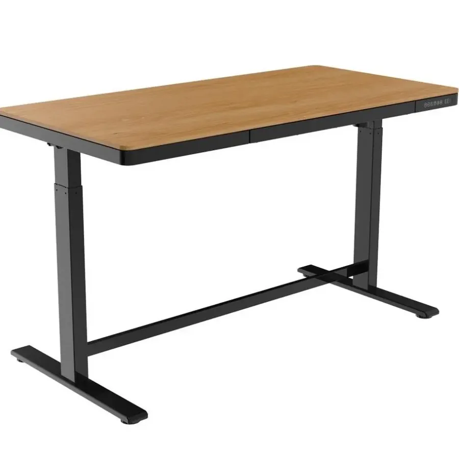 Bureaus-Euroseats Elektrisch verstelbaar bureau / thuiswerkplek - 140x70 cm - Whitewash eiken - Z