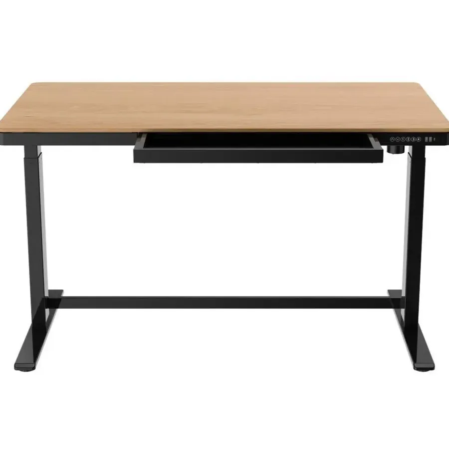Bureaus-Euroseats Elektrisch verstelbaar bureau / thuiswerkplek - 140x70 cm - Whitewash eiken - Z