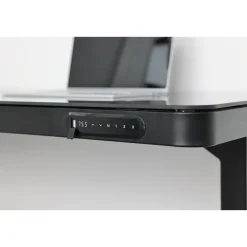 Zit-Sta-Bureaus-IVOL Elektrisch verstelbaar bureau / thuiswerkplek - 120x60 cm - Glas zwar