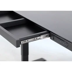 Zit-Sta-Bureaus-IVOL Elektrisch verstelbaar bureau / thuiswerkplek - 120x60 cm - Glas zwar