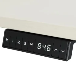 Sedero Elektrisch verstelbaar bureau - 140x80 cm - Single motor - Wit / Licht eiken