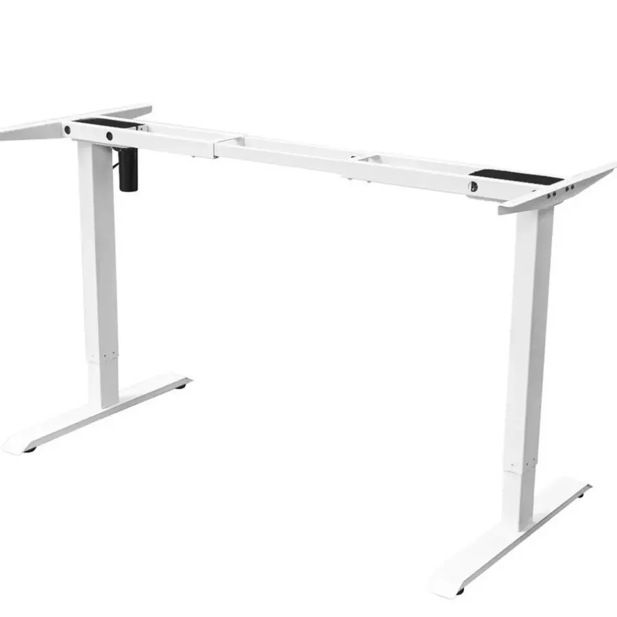 Sedero Elektrisch verstelbaar bureau - 140x80 cm - Single motor - Wit / Licht eiken