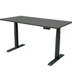 Zit-Sta-Bureaus-IVOL Elektrisch verstelbaar bureau - 180x80 cm - Dual motor - Zwart / Antraciet
