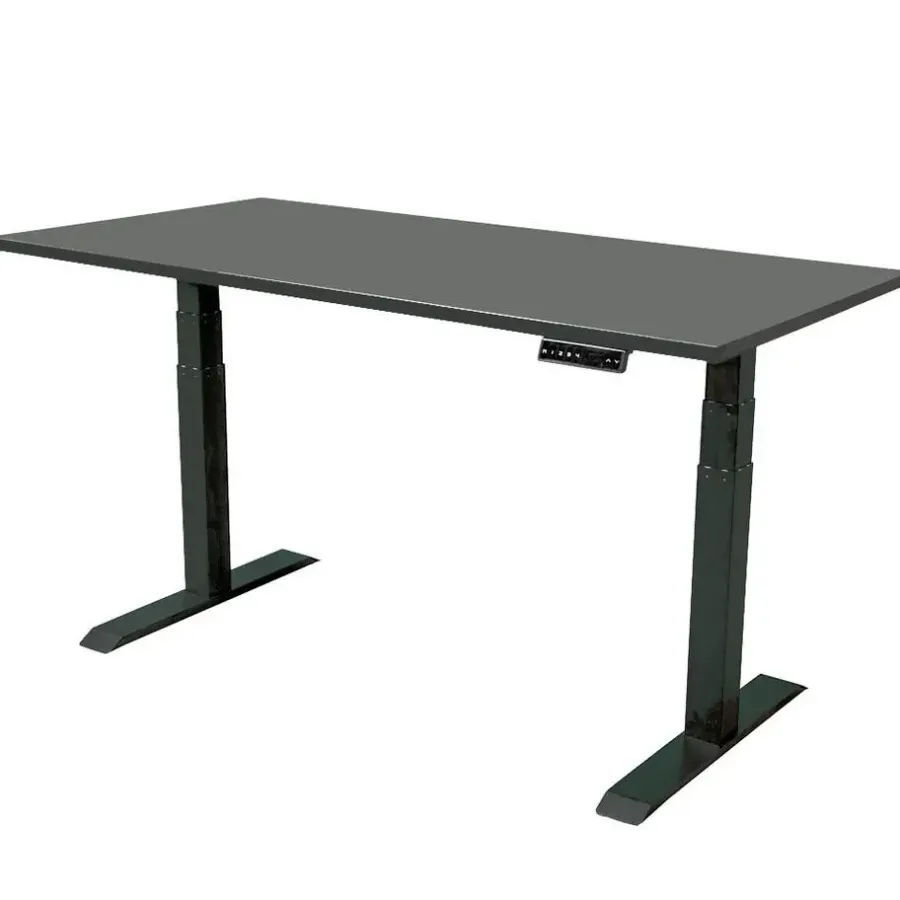 Zit-Sta-Bureaus-IVOL Elektrisch verstelbaar bureau - 180x80 cm - Dual motor - Zwart / Antraciet