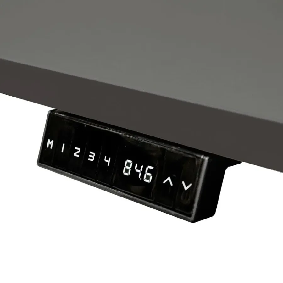Zit-Sta-Bureaus-IVOL Elektrisch verstelbaar bureau - 180x80 cm - Dual motor - Zwart / Antraciet