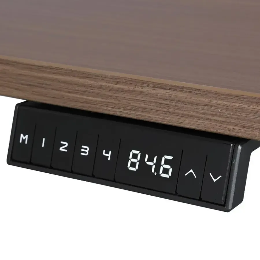 Zit-Sta-Bureaus-Sedero Elektrisch verstelbaar bureau - 160x80 cm - Dual motor - Zwart / Donker eiken