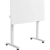 Euroseats Elektrisch verstelbaar, opklapbaar en verrijdbaar bureau - 160x80 cm - Wit fram