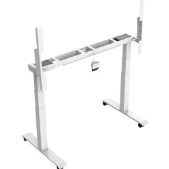 Euroseats Elektrisch verstelbaar, opklapbaar en verrijdbaar bureau - 160x80 cm - Wit fram