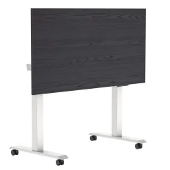 Bureaus-Euroseats Elektrisch verstelbaar, opklapbaar en verrijdbaar bureau - 160x80 cm - Wit fram