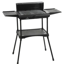 Barbecues En Accessoires-Leen Bakker Elektrische barbecue op voet - zwart - 130x50x32 cm